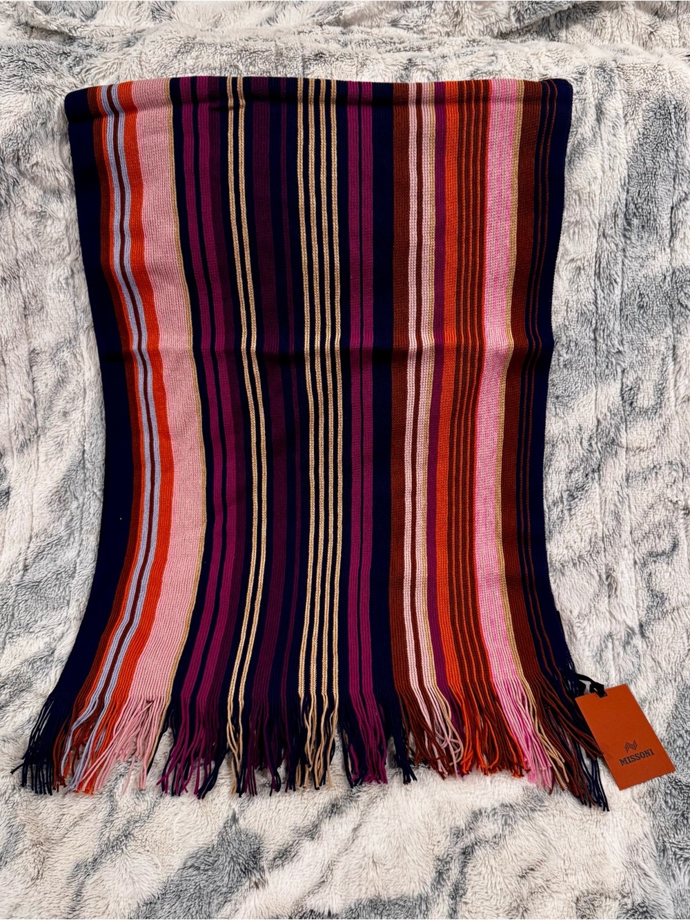 NWT - Missoni Striped Knit Scarf